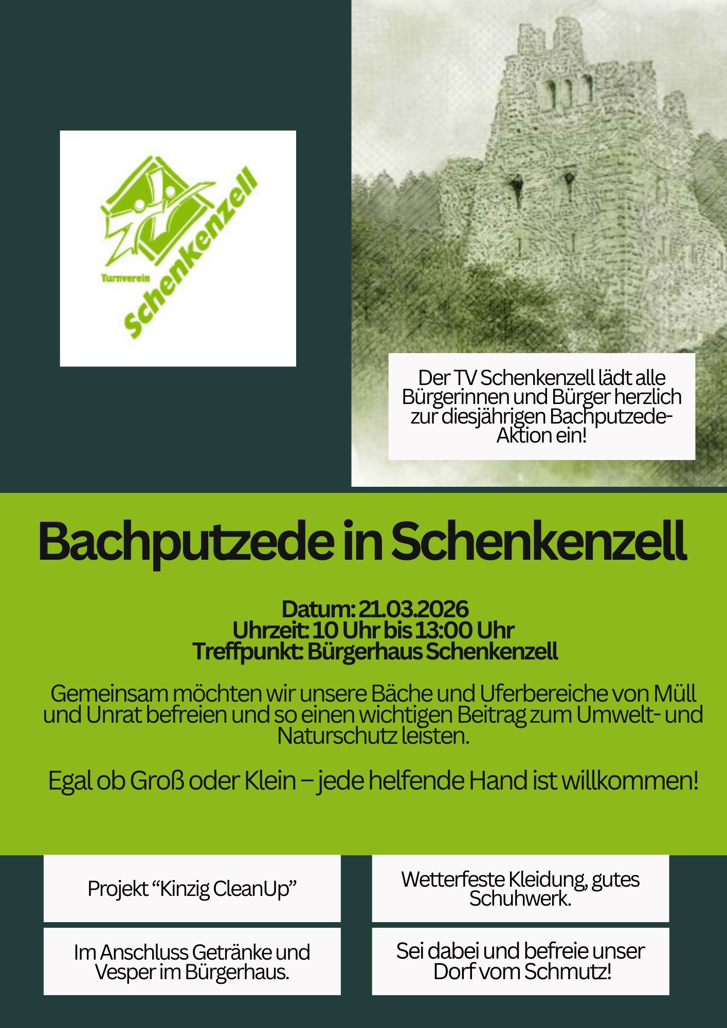 Bachputzede des TV Schenkenzell