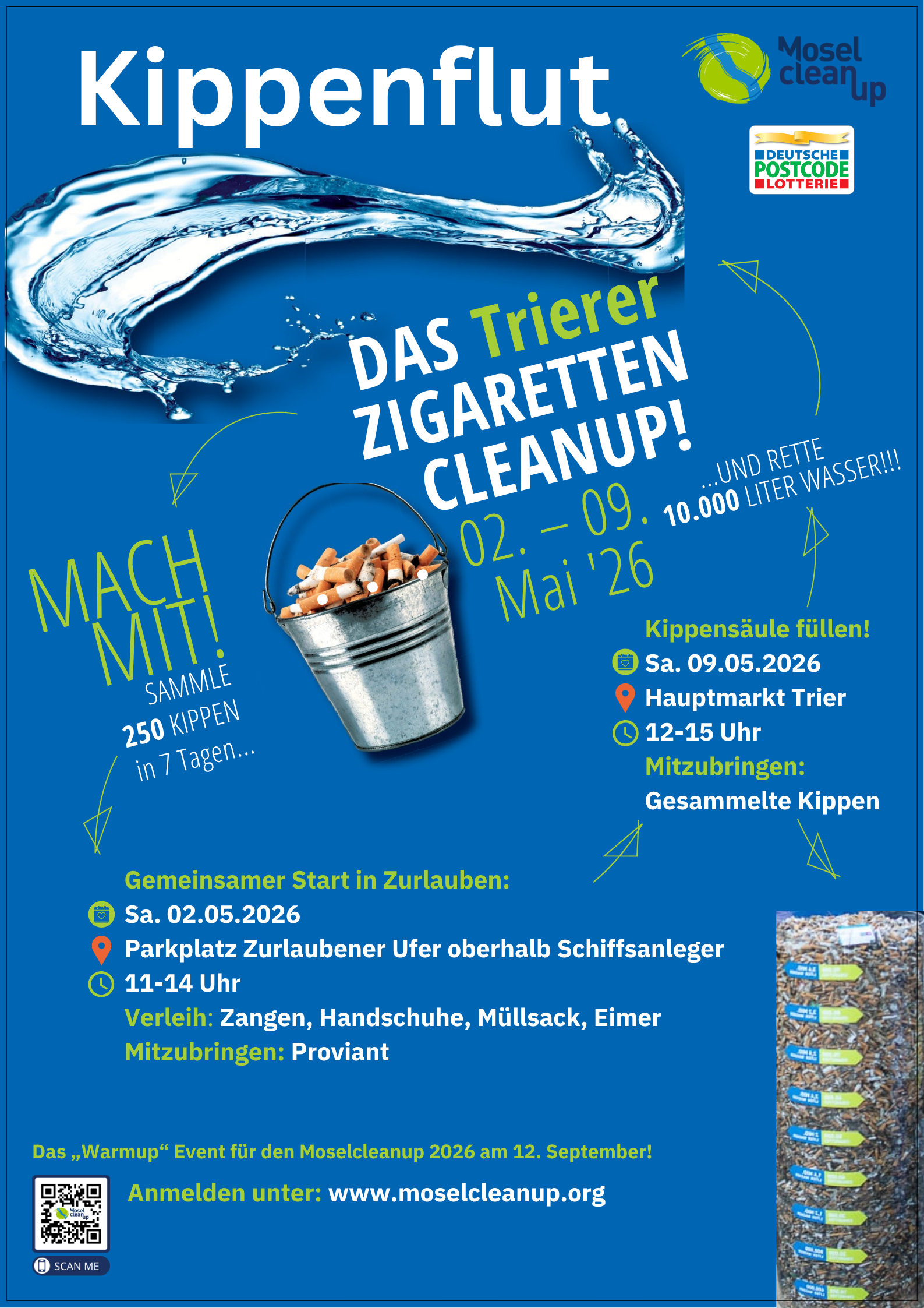 MCU Trier Befüllen der Kippensäule