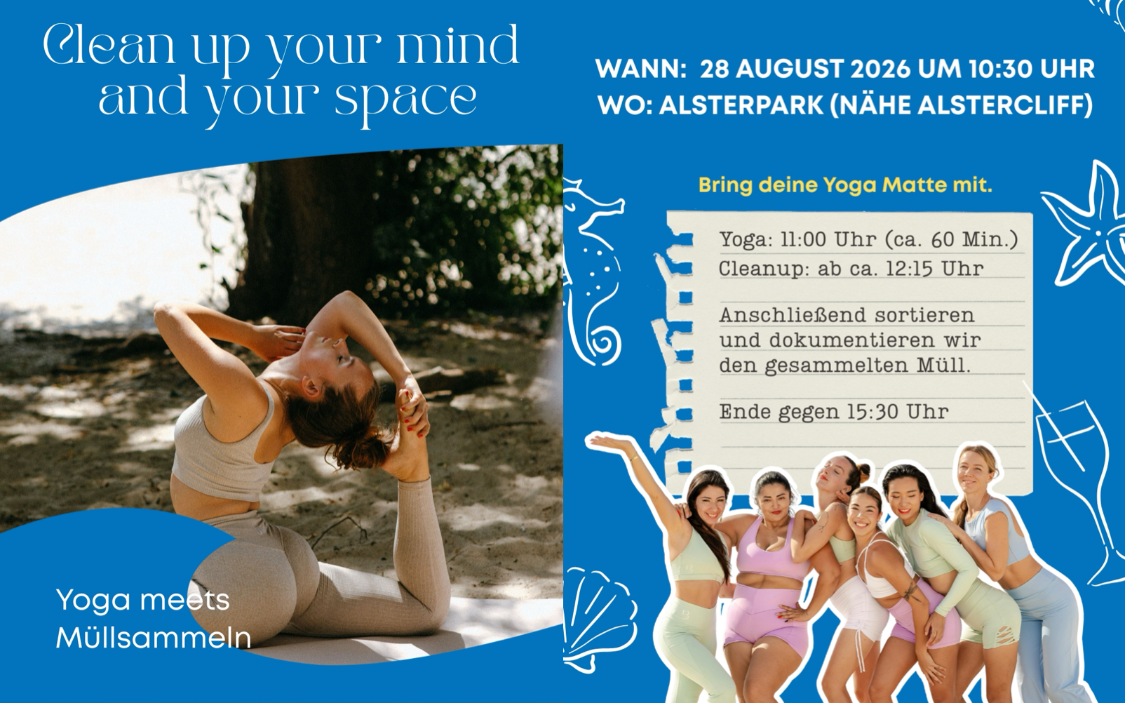 🪣🧘‍♀️🌳 Yoga meets Müllsammeln -  „Clean up your mind & your space“